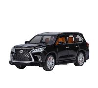 TAQCGH Modellino Realistico Auto Modello in Miniatura Pressofuso in Lega di Zinco in Scala 1:32 for Lexus LX570 Ornamenti Decorativi da Scrivania Lusso Modellini di Veicoli A Motore in Scala(Black)