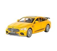 TAQCGH Modellino Realistico Auto Modello in Miniatura Pressofuso in Lega di Zinco in Scala 1:32 for Benz GT63S Ornamenti Decorativi da Scrivania Lusso Modellini di Veicoli A Motore in Scala(Yellow)