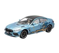 TAQCGH Modellino Realistico Auto Repliche di Auto Sportive in Miniatura da 21 Cm in Scala 1/24 Collezione di Simulazione della Supercar for BMW M8 Modellini di Veicoli A Motore in Scala(Blue)