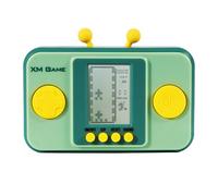 TAQY Console di Gioco Creatività Brick Portatile Retrò 26 Giochi a Blocchi Livello/velocità Regolabile Bottoni in Morbido Silicone Battaglia Corse Regali per Bambini Giocattoli Elettronici (Green)