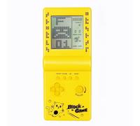 TAQY Retrò Blocca la console di gioco Giochi multipli Livello/velocità regolabile Consolle portatile Gioco di mattoni Gioco di puzzle Giocattoli elettronici Bambini/amici/regali di festa (Yellow)