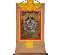 Tara verde con mandala, Khadiravani, arazzo buddista in broccato stampato a caldo for la meditazione Zen Home Decor (Colore : Rosso, Small 35cm*27cm） (Color : Beige, Size : Small(35cm*27cm))