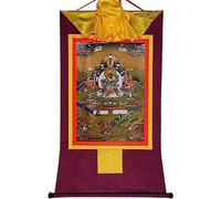 Tara verde con mandala, Khadiravani, arazzo buddista in broccato stampato a caldo for la meditazione Zen Home Decor (Colore : Rosso, Small 35cm*27cm） (Color : Purple, Size : Small(35cm*27cm))