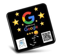 TARAFFICE - Piastra NFC Recensioni di Google in Epoxy| Pannello di codice QR sociale Google Recensione | Aumenta le tue recensioni di Google 5 stelle Immediatamente | Compatibile con iPhone e