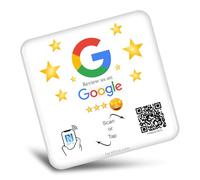 TARAFFICE - Piastra NFC Recensioni di Google in Epoxy| Pannello di codice QR sociale Google Review | Aumenta le tue recensioni di Google 5 stelle Immediatamente | Compatibile con iPhone e