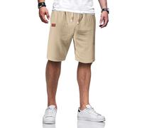 TARAINYA Cotone-Lino Pantaloncini Uomo e Tasche | 71%Cotone,29%lino;Vestibilità Regolare;Elastico In Vita Con Coulisse;Spiaggia;Casual;Estate