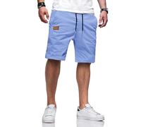 TARAINYA Pantaloncini Uomo in Cotone Morbido con Cordino Regolabile e Tasche Laterali Blu M