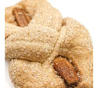Taralli pugliesi artigianali zuccherati al cioccolato e mandorle vino bianco e nero intorchiate mandorlate extra mandorlato snack ideale aperitivo (4KG di INTORCHIATE MANDORLATE)
