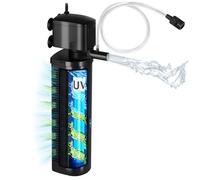 Tararium Filtro Interno per Acquario 300-1200 Litri con Pompa 2300L/h e UV 9W per Acqua Dolce e Marina con Filtrazione e Ossigenazione