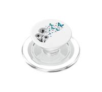 Tarassaco Farfalle Fiori Blu Turchese Natura PopSockets PopGrip per MagSafe
