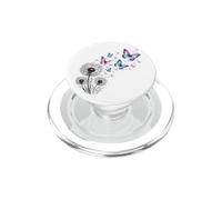 Tarassaco Farfalle Fiori Blu Turchese Natura PopSockets PopGrip per MagSafe
