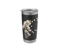 Tarassaco & Mahjong Piastrelle Bam Crak Dots Make A Wish Flower Bicchiere termico in acciaio inox doppia parete