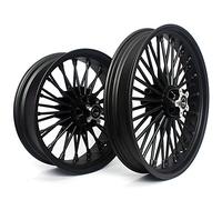 TARAZON Nero 21" x 3,5" Cerchio anteriore a 36 razze Dual Disc+ 18" x 5,5" Cerchio posteriore per Harley Davidson Touring Softail Dyna Super Glide Street Bob Electra Glide