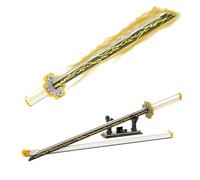 Tarcury Set di Blocchi per la Costruzione della Spada Cosplay Anime di Zenitsu, Modello di Katana Samurai di 96.5cm con Fodero e Supporto (956 Pezzi)