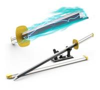 Tarcury Set di Mattoncini per la Costruzione di Spade da Cosplay di Wado Ichimonji Anime, Modello di Katana da 98,5 cm con Fodero e Supporto - 806 Pezzi