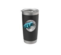 Tardigrade nello spazio | Divertente Luna Orso Acqua Bicchiere termico in acciaio inox doppia parete