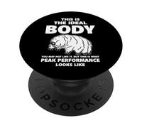 Tardigrade Sarcasm Body Peak Performance Umorismo Natura divertente PopSockets PopGrip Adesivo