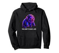 Tardigrade Water Bear Space Art troppo legittimo per smettere di vivere Felpa con Cappuccio