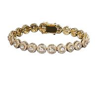 TARENMAEIT Classico Geometrico Rotondo Cubic Zirconia Tennis Bracciale Braccialetti Per Le Donne Fascino Lusso Gioielli Da Sposa Regali
