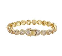 TARENMAEIT Classico Geometrico Rotondo Cubic Zirconia Tennis Bracciale Braccialetti Per Le Donne Fascino Lusso Gioielli Da Sposa Regali