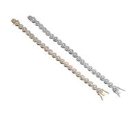 TARENMAEIT Classico Geometrico Rotondo Cubic Zirconia Tennis Bracciale Braccialetti Per Le Donne Fascino Lusso Gioielli Da Sposa Regali