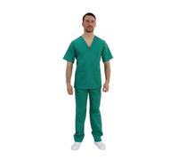 TARF LAVORA CON TE - Uniformi sanitarie unisex, Divisa medico uomo e donna, Uniforme ospedaliera completa con Casacca e Pantalone per Medico, Infermiere, Oss, Veterinario, Laboratori (M, Verde)