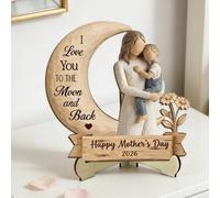 Targa a Cuore con Dedica Idea Regalo Decorazione a Luna con Scritta per Figli