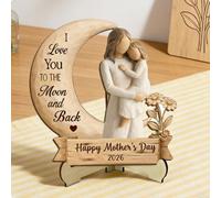 Targa a Cuore con Dedica Idea Regalo Figurina Madre e Figlio per Compleanno