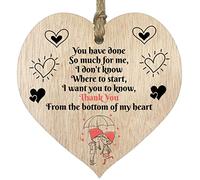 Targa a forma di cuore in legno con scritta in inglese "You Have Done So Much For Me", regalo di ringraziamento per donne e uomini, Babbo Natale segreto, festa della mamma, ostetrica, compleanno,