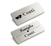 Targa adesiva in acciaio inox XHome, personalizzabile con incisione laser. Resistente alle intemperie, ideale per porta, cassetta postale o campanello. Prodotta in Germania. (80 * 35mm*2)