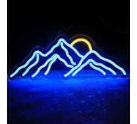 Targa al neon da parete per decorazione da parete a LED per camera da letto, luci al neon da parete per casa, feste, matrimoni, decorazioni natalizie, alimentate tramite USB (blu)