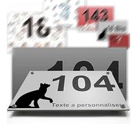 Targa alluminio/Polietilene numero civico decorativo - per casa, porta, e cassetta delle lettere - 2 linee personalizzabili