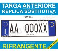 Targa Auto Anteriore in Alluminio 36x11 cm - Replica Provvisoria (Stampa Sublima