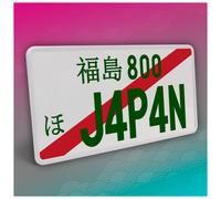 Targa Auto Giapponese JDM 30,5x15,5cm Verde Con Strisce 26 J4P4N