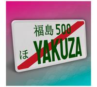 Targa Auto JDM Giapponese 30,5x15,5cm Verde Con Strisce 25 Yakuza