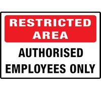 Targa autorizzata con scritta "Employees Only", 15,2 x 20,3 cm, design elegante e prominente, perfetta per porte d'ingresso, pareti, finestre