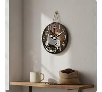 Targa Caffè in Legno Design Creativo Targa Orologio Caffè 2D Stile Caffetteria