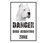 TARGA CARTELLO ATTENTI AL CANE - Danger DOGO ARGENTINO zone