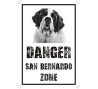 TARGA CARTELLO ATTENTI AL CANE - Danger SAN BERNARDO zone