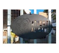 Targa Cartello "ATTENTI AL CANE" Disegno Laser . Pitbull Amstaff . 1784