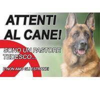 TARGA CARTELLO CANE - attenti al cane pastore tedesco PROPRIETà PRIVATA
