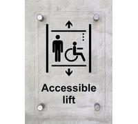 TARGA CARTELLO IN PLEXIGLAS - Accessible Lift