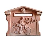 Targa cassetta postale per esterno in terracotta posta lettere vintage coperchio