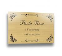 Targa Cineraria in Ottone Personalizzabile - Targhetta Commemorativa per Urna Funeraria, Loculo o Cimitero - Resistente alle Intemperie. (Targa 175x112mm)