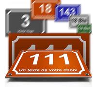 Targa civica decorativa in alluminio e polietilene: per casa, garage, portone e cassetta delle lettere, collezione classica: 2 righe personalizzabili.