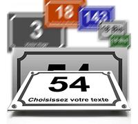 Targa civica decorativa in alluminio e polietilene: per casa, garage, portone e cassetta delle lettere, collezione classica: 2 righe personalizzabili.