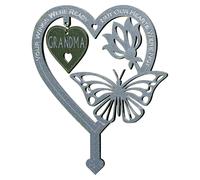 Targa commemorativa da esterno a forma di cuore con eleganti accenti floreali fa