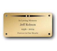 Targa commemorativa in ottone personalizzabile, 10,2 x 5,1 cm, incisione per animali domestici, panca e tomba, targa resistente ai raggi UV, resistente alle intemperie, per i propri cari, cartelli per