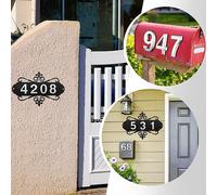 Targa con indirizzo, numeri civici moderni in ferro per casa da recinzione