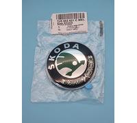 Targa con logo Skoda originale, Ø 8 cm, Fabia OCTAVIA ROOMSTER 1U0853621C MEL